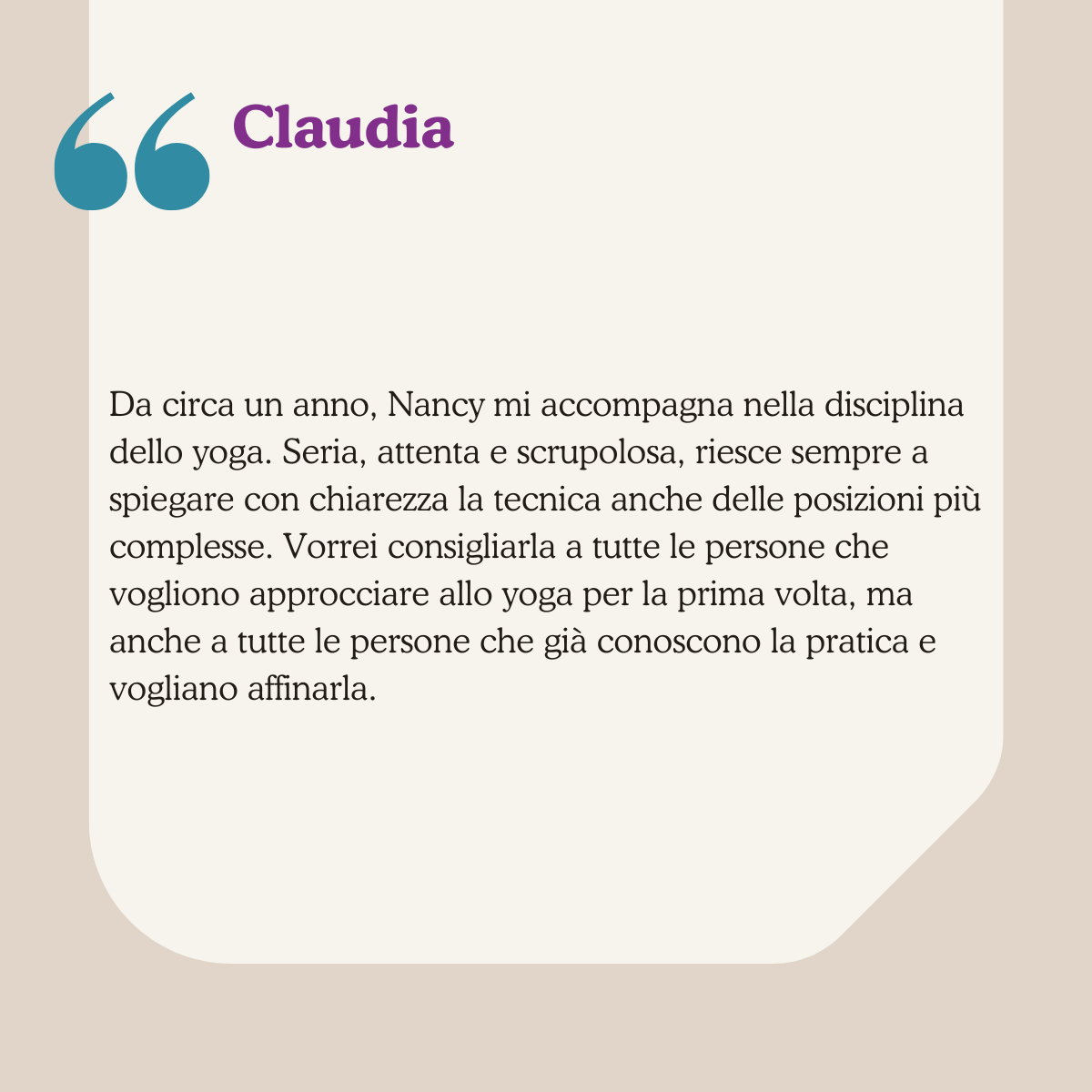 Recensione Nancy Sasso, Yoga Online, Yoga Milano, Yoga Melzo