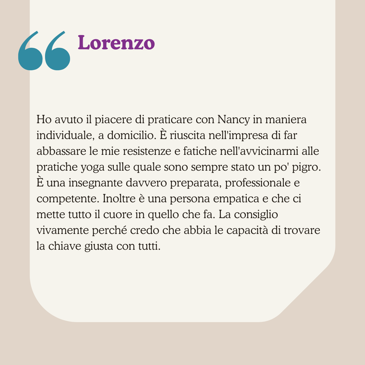 Recensione Nancy Sasso, Yoga Online, Yoga Milano, Yoga Melzo