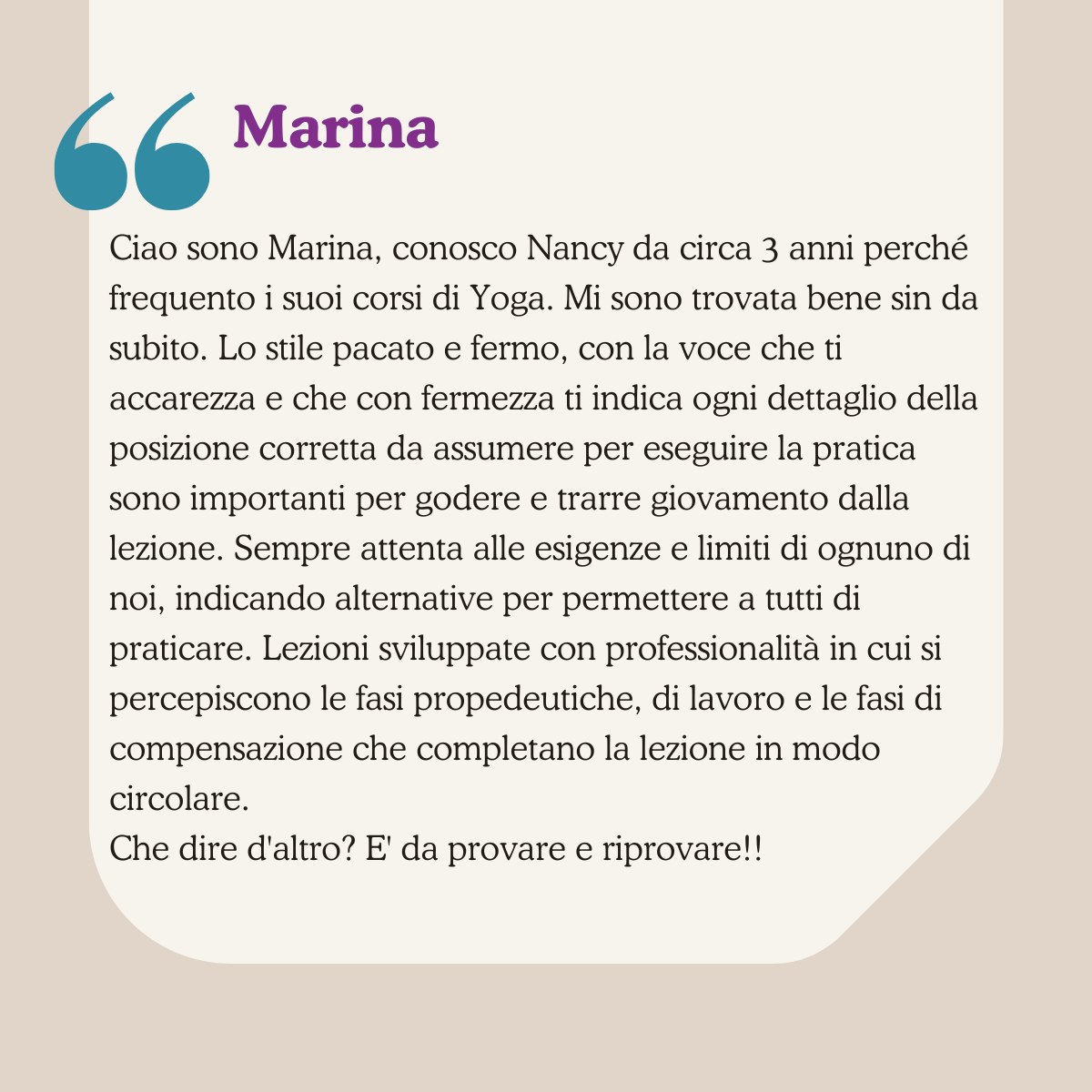 Recensione Nancy Sasso, Yoga Online, Yoga Milano, Yoga Melzo