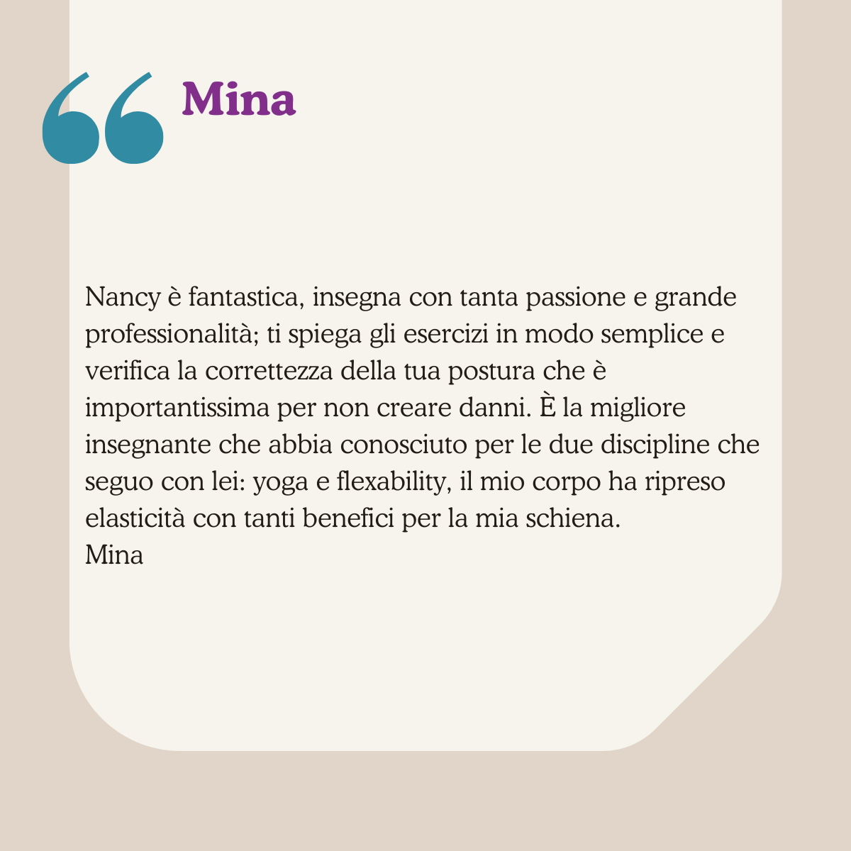 Recensione Nancy Sasso - Yoga Online - Yoga Milano - Yoga Melzo